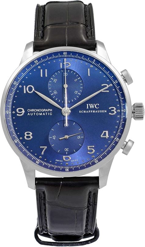 IWC Portugieser Automatic Chronograph Blue Dial Men's Watch 